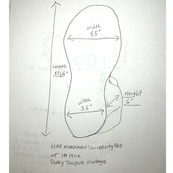 Nike's Marxman Sneakers University Red Leather Tops Sz-13 Hook & Loop Closures - Picture 5 of 11
